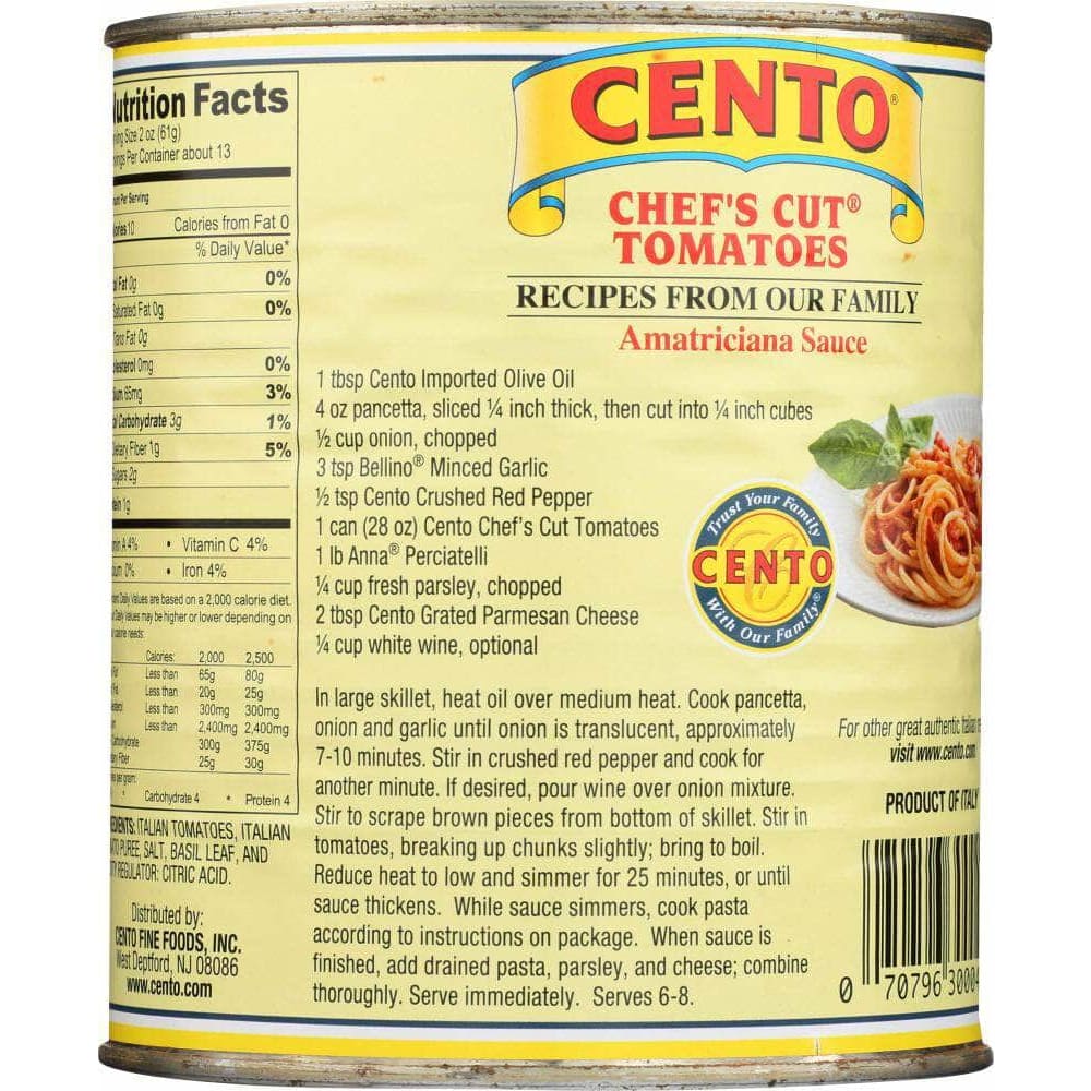 Cento Cento Chef's Cut Tomatoes, 28 oz