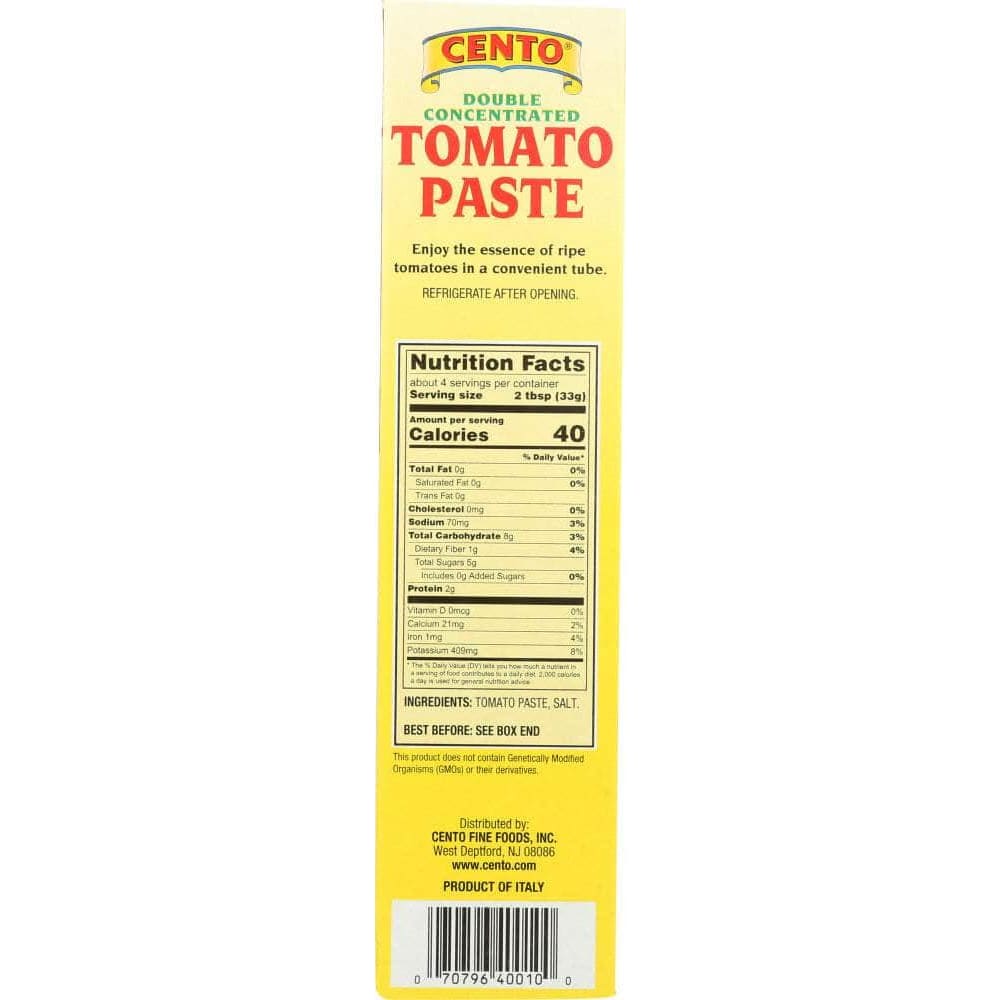 CENTO Cento Double Concentrated Tomato Paste, 4.56 Oz