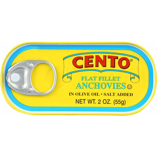 Cento Cento Flat Fillets Anchovies In Olive Oil, 2 oz