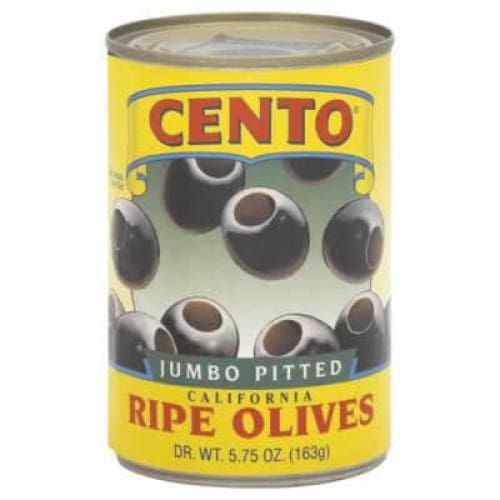 Cento Cento Jumbo Pitted California Ripe Olives, 5.75 oz