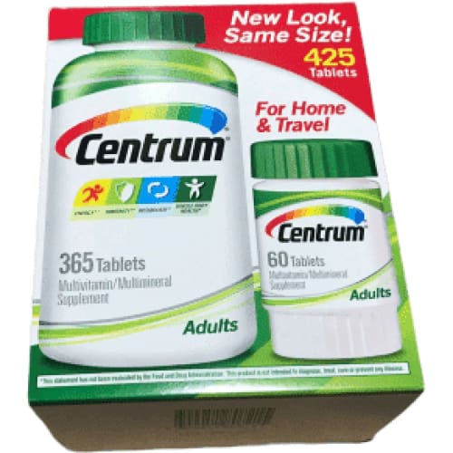 Centrum Adults Multivitamin Multimineral Supplement: 425 Tablets - ShelHealth.Com