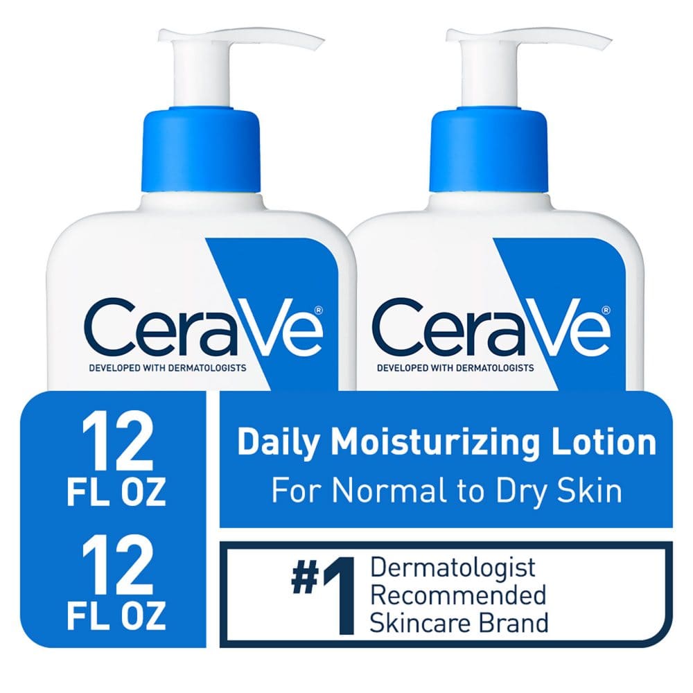 CeraVe Daily Moisturizing Lotion, Normal to Dry Skin (12 fl. oz., 2 pk ...