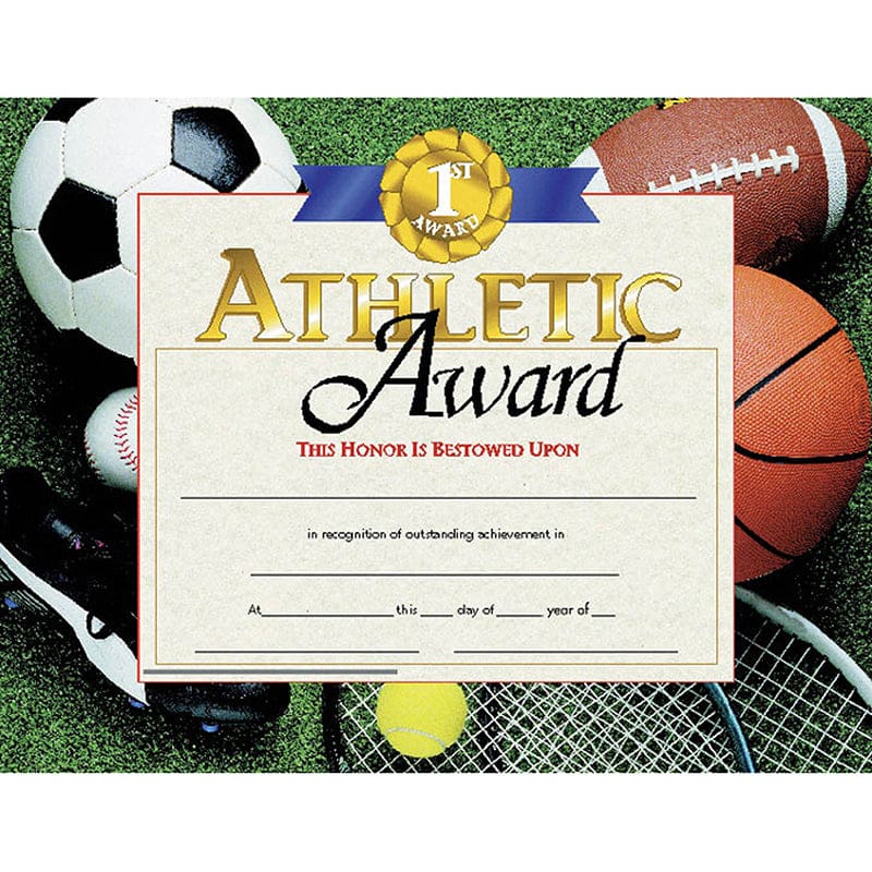Certificates Athletic Award 30 Pk 8.5 X 11 (Pack of 8) - Physical Fitness - Flipside