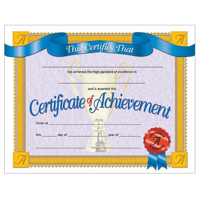 Certificates Of Achievement 30/Pk 8.5 X 11 Inkjet Laser (Pack of 8) - Certificates - Flipside