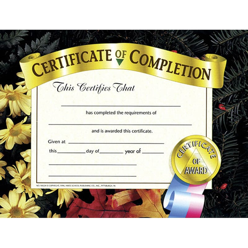 Certificates Of Completion 30 Pk 8.5 X 11 (Pack of 8) - Certificates - Flipside
