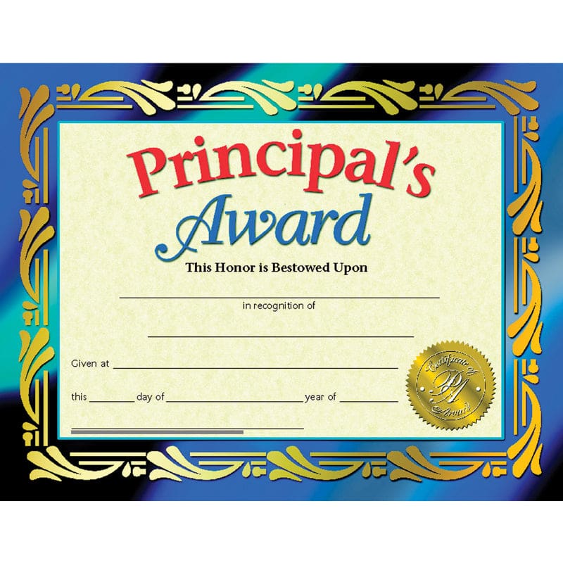 Certificates Principals Award 30 Pk 8.5 X 11 Inkjet Laser (Pack of 8) - Certificates - Flipside