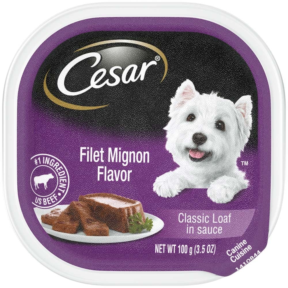 Cesar Filet Mignon Flavor In Sauce Wet Dog Food 24Ea-3.5 Oz; 24 Pk - Pet Supplies - Cesar