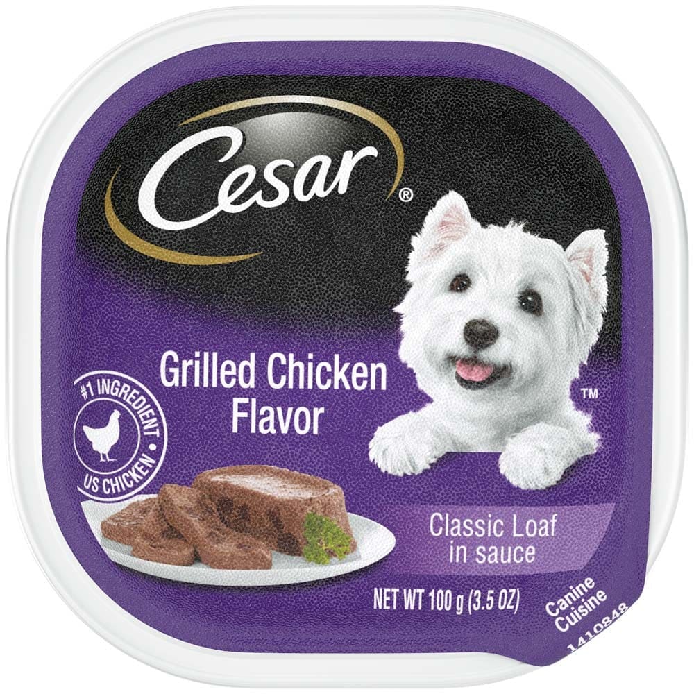 Cesar Grilled Chicken Flavor In Sauce Wet Dog Food 24Ea-3.5 Oz; 24 Pk - Pet Supplies - Cesar