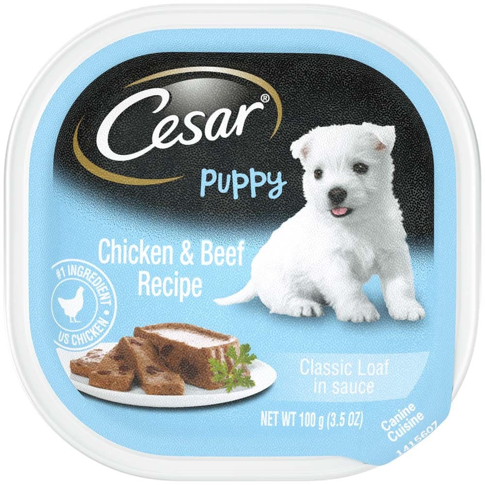 Cesar Puppy Chicken and Beef Wet Dog Food 24Ea-3.5 Oz; 24 Pk - Pet Supplies - Cesar