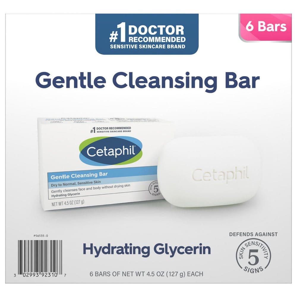 Cetaphil Gentle Cleansing Bar (4.5 oz. 6 pk.) - Bath & Body - Cetaphil Gentle