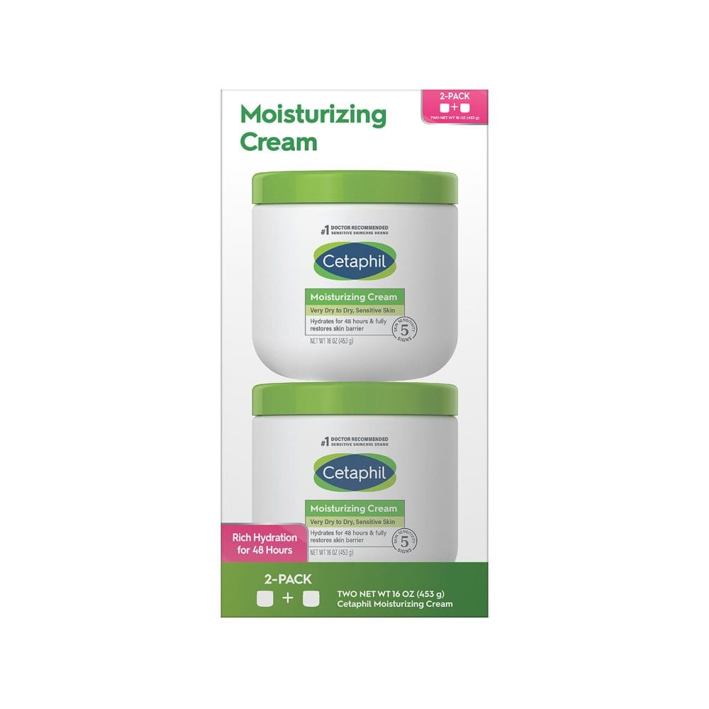 Cetaphil Moisturizing Cream for Very Dry Sensitive Skin - Fragrance Free (16 oz. 2 pk.) - Skin Care - Cetaphil Moisturizing