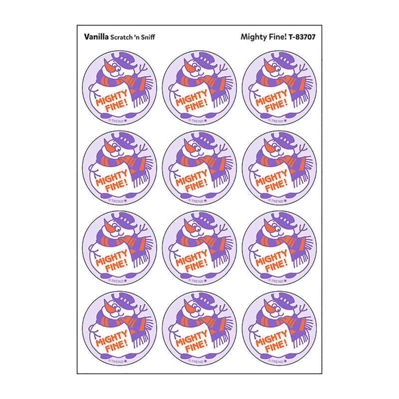 Stinky Stickers Mighty Fine Vanilla Scent (Pack of 12)