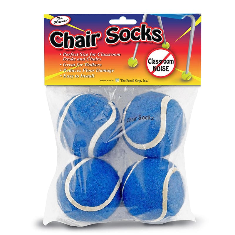 Chair Socks Blue 4Pk (Pack of 6) - Chairs - The Pencil Grip