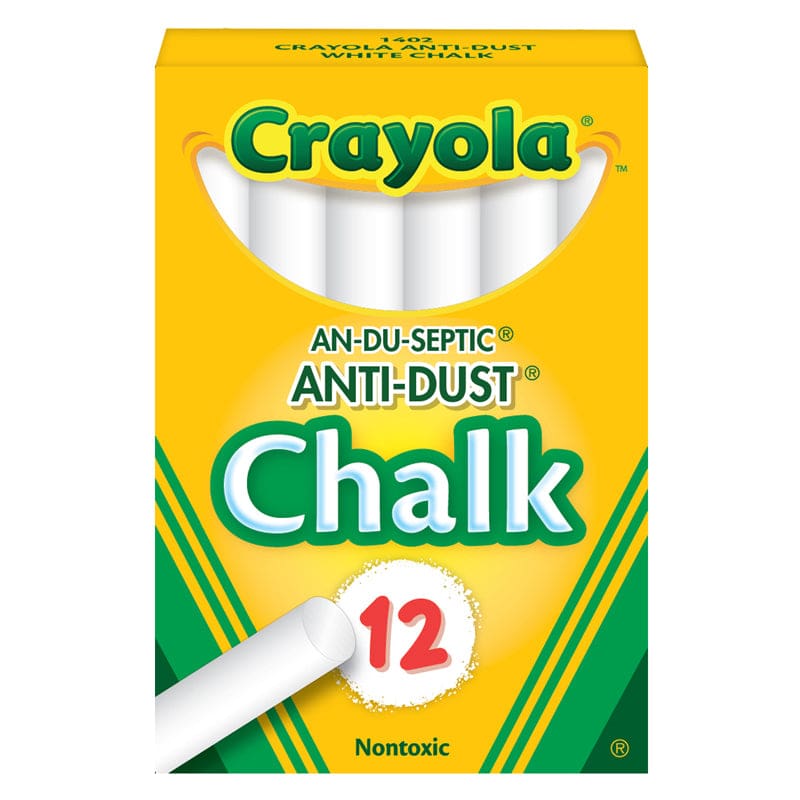 Chalk Anti-Dust White 12 Ct (Pack of 12) - Chalk - Crayola LLC