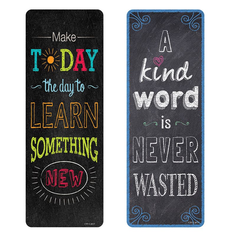 Chalk It Up Quotes Bookmarks Motivational (Pack of 10) - Bookmarks - Creative Teaching Press