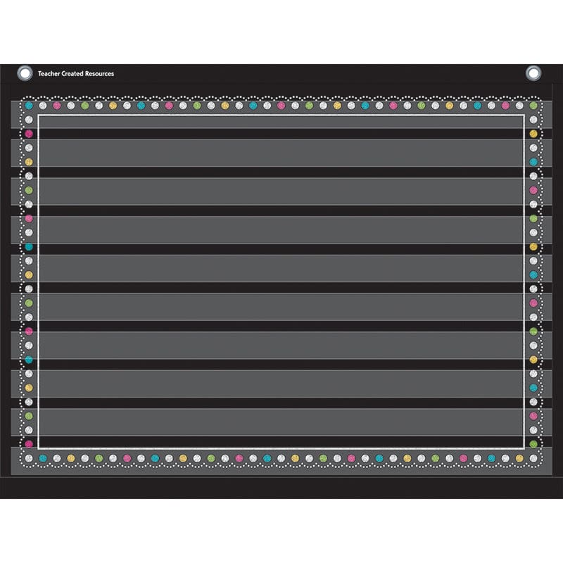 Chalkboard Brights 10 Pocket 17X22 Pocket Chart (Pack of 3) - Pocket Charts - Teacher Created Resources