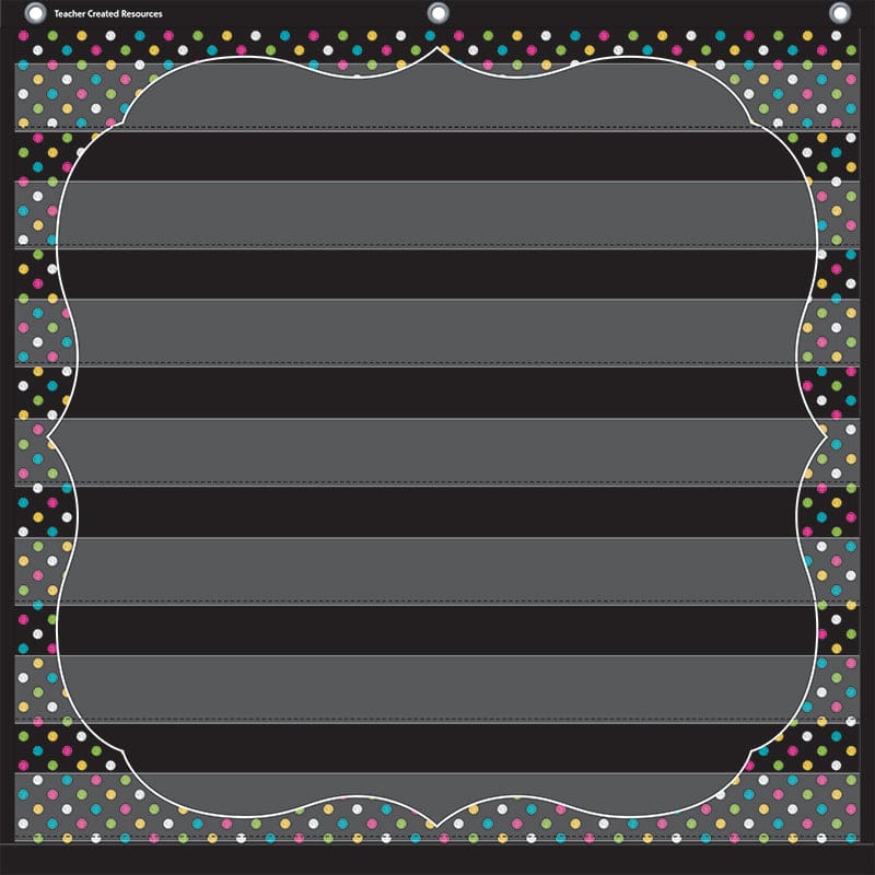 Chalkboard Brights 7 Pocket Chart (Pack of 2) - Pocket Charts - Teacher Created Resources