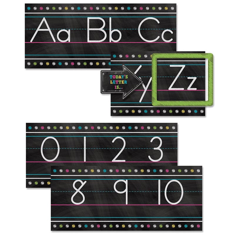 Chalkboard Brights Alphabet Line Bb Set (Pack of 3) - Alphabet Lines - Teacher Created Resources