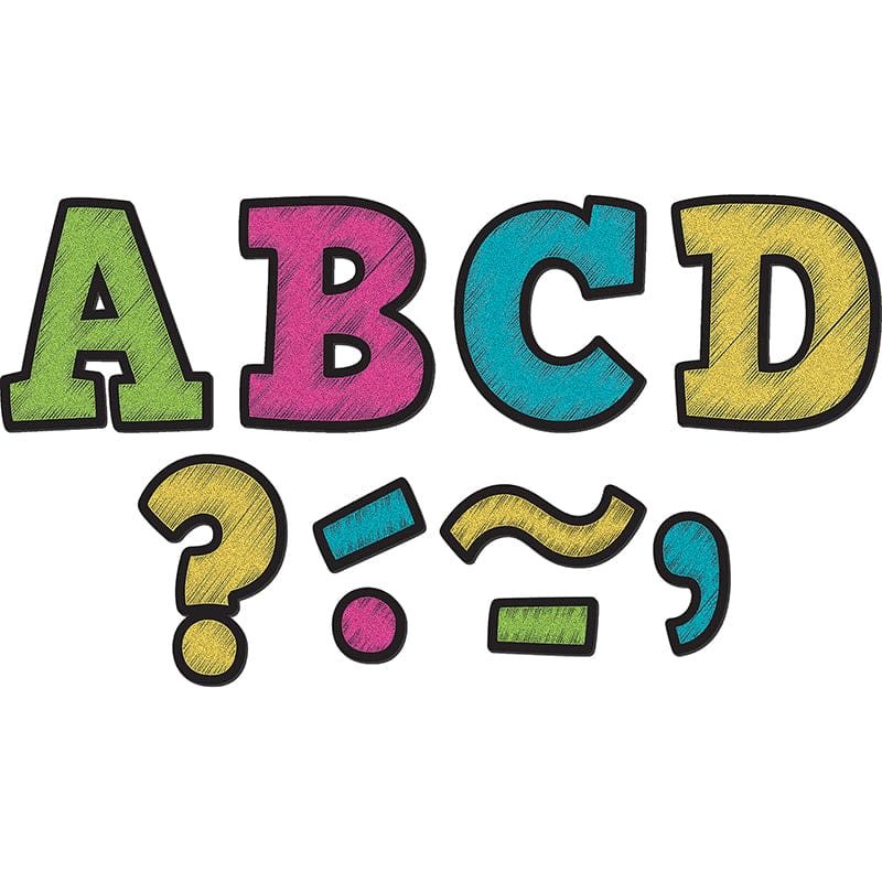 Chalkboard Brights Bold Block 3In Magnetic Letters (Pack of 3) - Letters - Teacher Created Resources