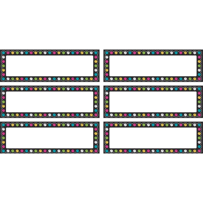Chalkboard Brights Labels Magnetic Accents (Pack of 6) - Whiteboard Accessories - Teacher Created Resources