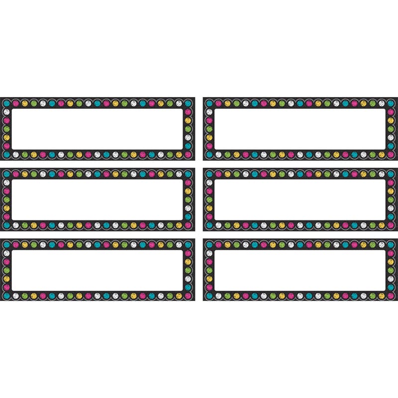 Chalkboard Brights Labels Magnetic Accents (Pack of 6) - Whiteboard Accessories - Teacher Created Resources