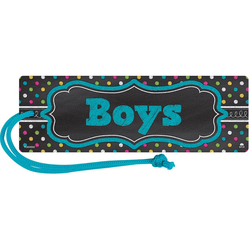 Chalkboard Brights Magnetic Boys Pass (Pack of 12) - Hall Passes - Teacher Created Resources