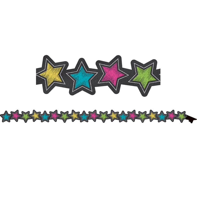 Chalkboard Brights Stars Mag Border (Pack of 6) - Border/Trimmer - Teacher Created Resources