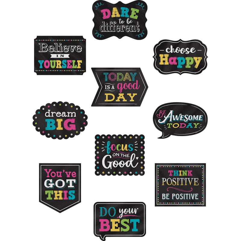 Chalkboard Positive Sayings Accents (Pack of 8) - Accents - Teacher Created Resources