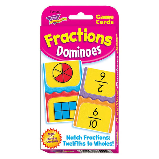 Challenge Cards Fractions Dominoes (Pack of 10) - Card Games - Trend Enterprises Inc.
