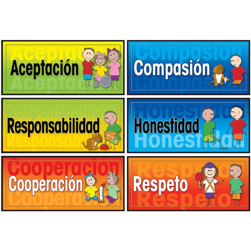 Character Ed Poster Set Spanish (Pack of 3) - Charts - Poster Pals