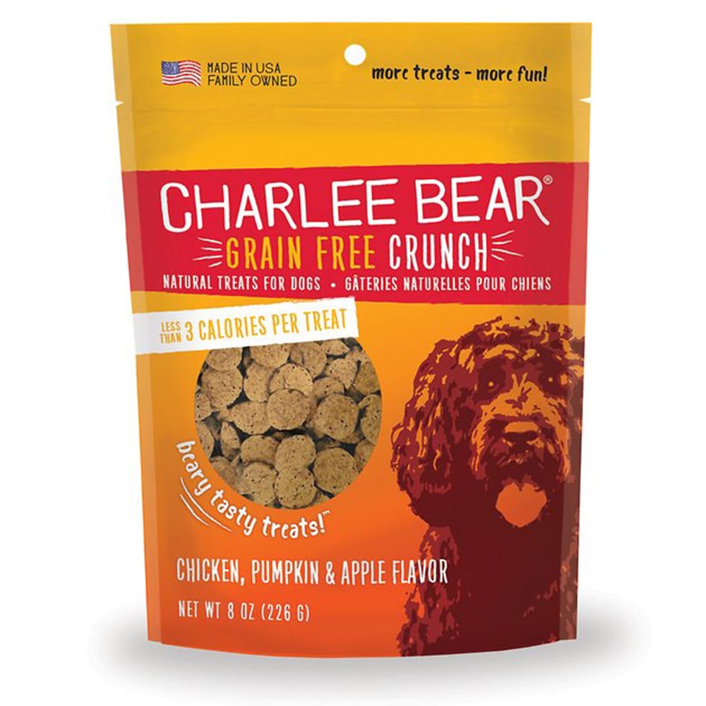Charlee Bear Dog Crunch Grain Free Chicken and Pumpkin 8Oz - Pet Supplies - Charlee Bear