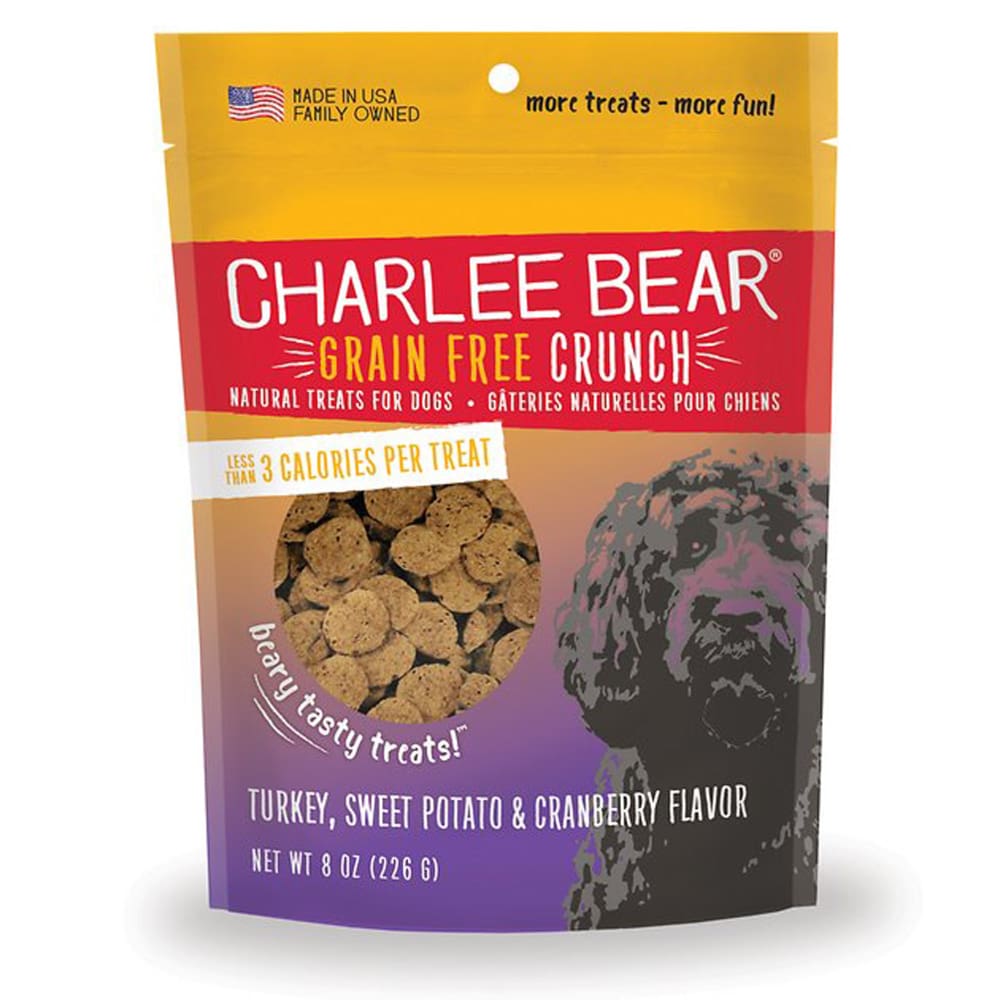 Charlee Bear Dog Crunch Grain Free Turkey and Sweet Potato 8Oz - Pet Supplies - Charlee Bear