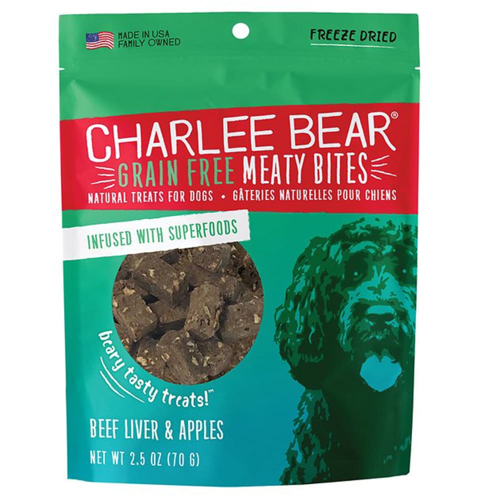 Charlee Bear Dog Meaty Bites Beef and Apple 2.5Oz - Pet Supplies - Charlee Bear