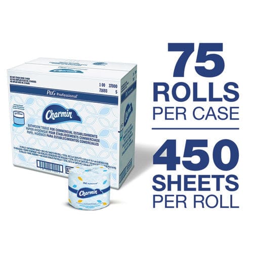 Charmin Commercial Bathroom Tissue Septic Safe Individually Wrapped 2-ply White 450 Sheets/roll 75 Rolls/carton - Janitorial & Sanitation -