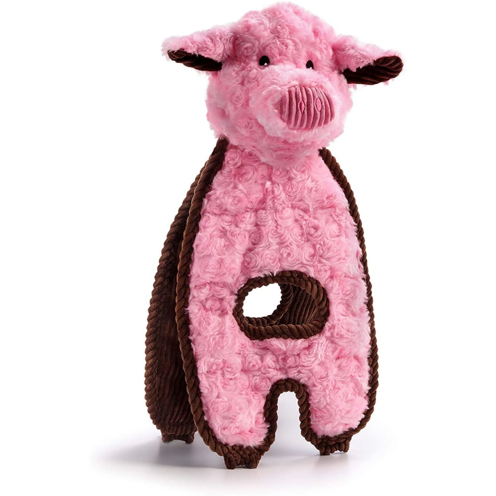 Charming Pet Products Cuddle Tug Peachy Pig Dog Toy - Pet Supplies - Charming Pet