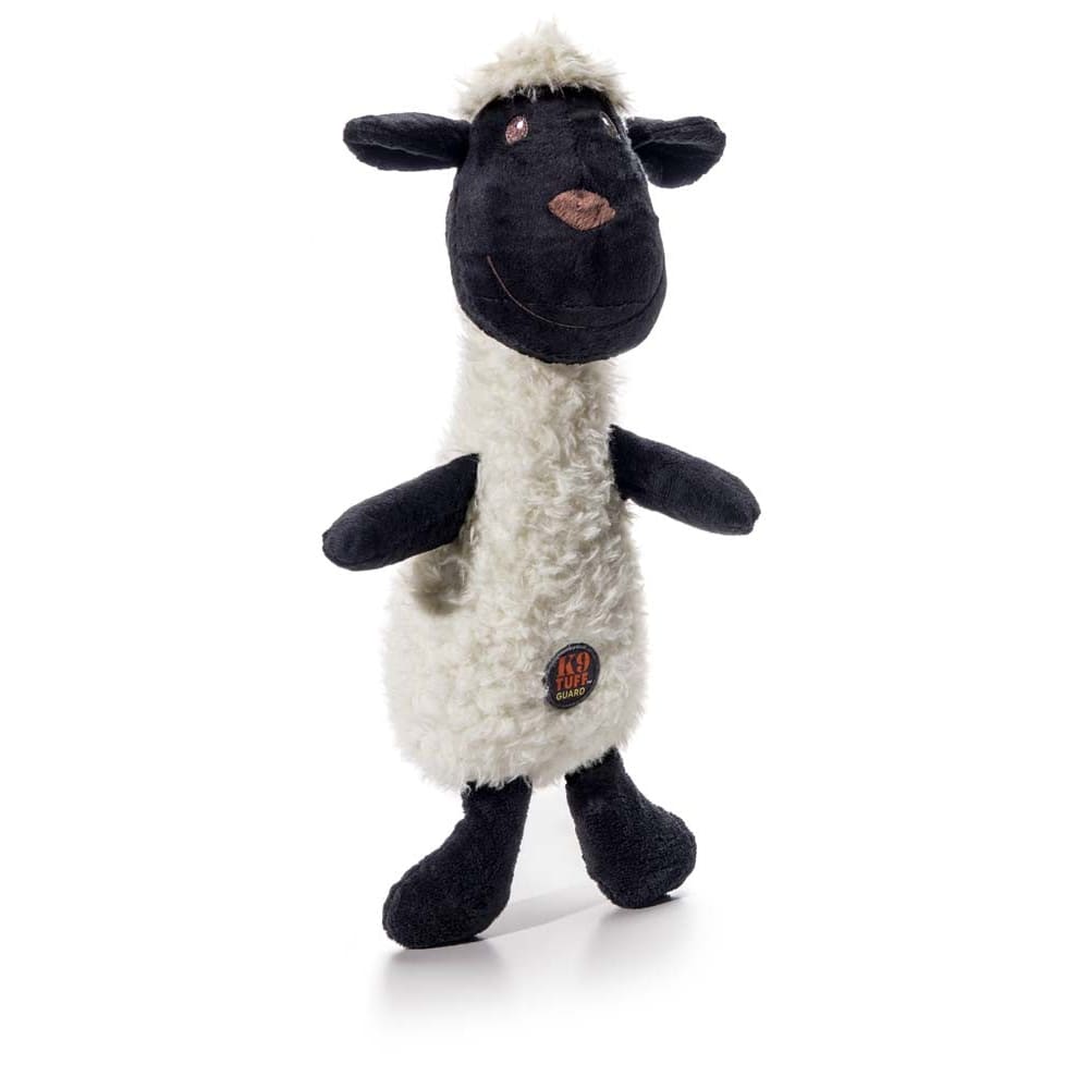 Charming Pet Products Scruffles Lamb Plush Dog Toy Black White Small - Pet Supplies - Charming Pet