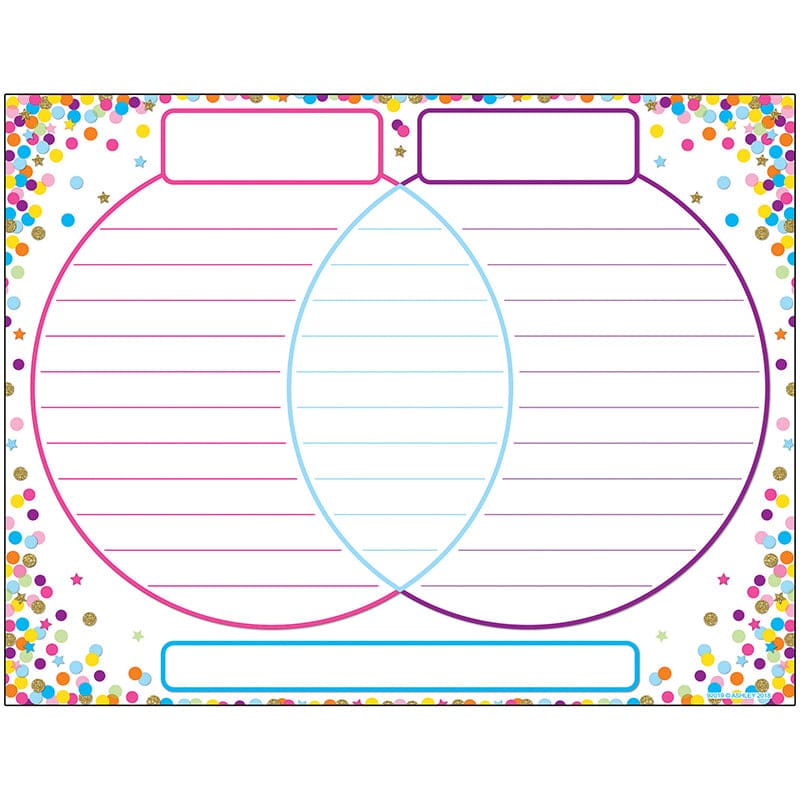 Chart Venn Diagram Confetti Dry-Erase Surface (Pack of 12) - Math - Ashley Productions