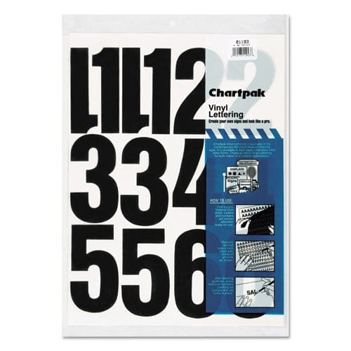 Chartpak Press-on Vinyl Numbers Self Adhesive Black 4h 23/pack - School Supplies - Chartpak®