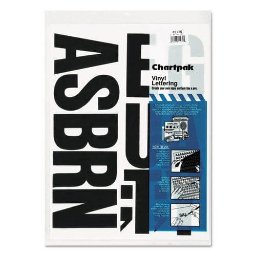 Chartpak Press-on Vinyl Uppercase Letters Self Adhesive Black 4h 58/pack - School Supplies - Chartpak®