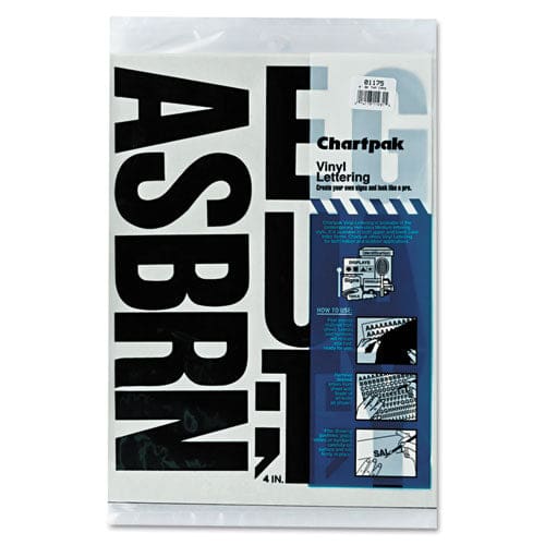 Chartpak Press-on Vinyl Uppercase Letters Self Adhesive Black 6h 38/pack - School Supplies - Chartpak®