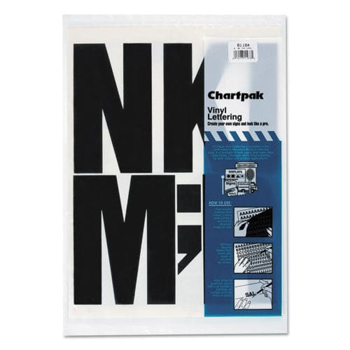 Chartpak Press-on Vinyl Uppercase Letters Self Adhesive Black 6h 38/pack - School Supplies - Chartpak®