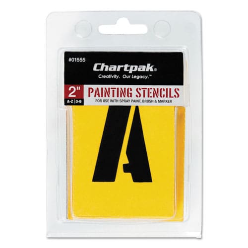 Chartpak Professional Lettering Stencils Painting Stencil Set A-z Set/0-9 2 Manila 35/set - School Supplies - Chartpak®