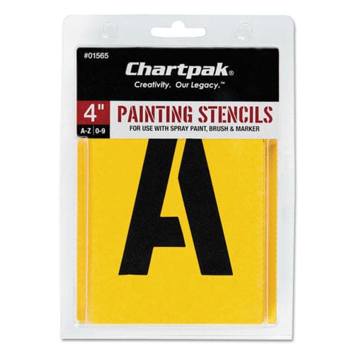 Chartpak Professional Lettering Stencils Painting Stencil Set A-z Set/0-9 4 Manila 35/set - School Supplies - Chartpak®