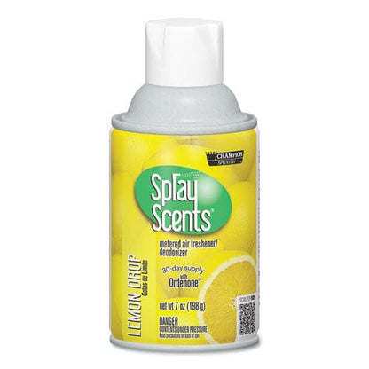 Chase Products Champion Sprayon Sprayscents Metered Air Freshener Refill Lemon 7 Oz Aerosol Spray 12/carton - Janitorial & Sanitation -