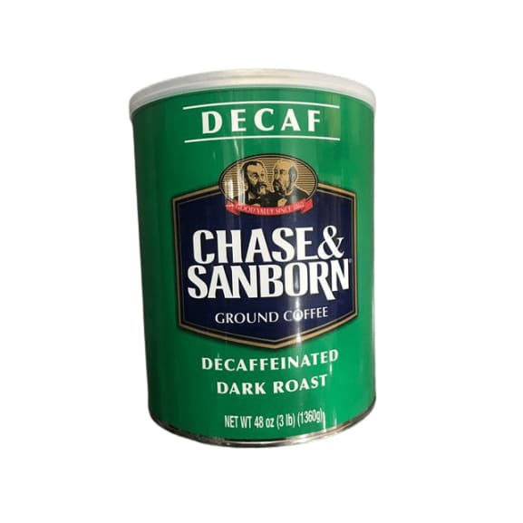 Chase & Sanborn Chase & Sanborn Ground Coffee Dark Roast, Decaf, 48 oz.