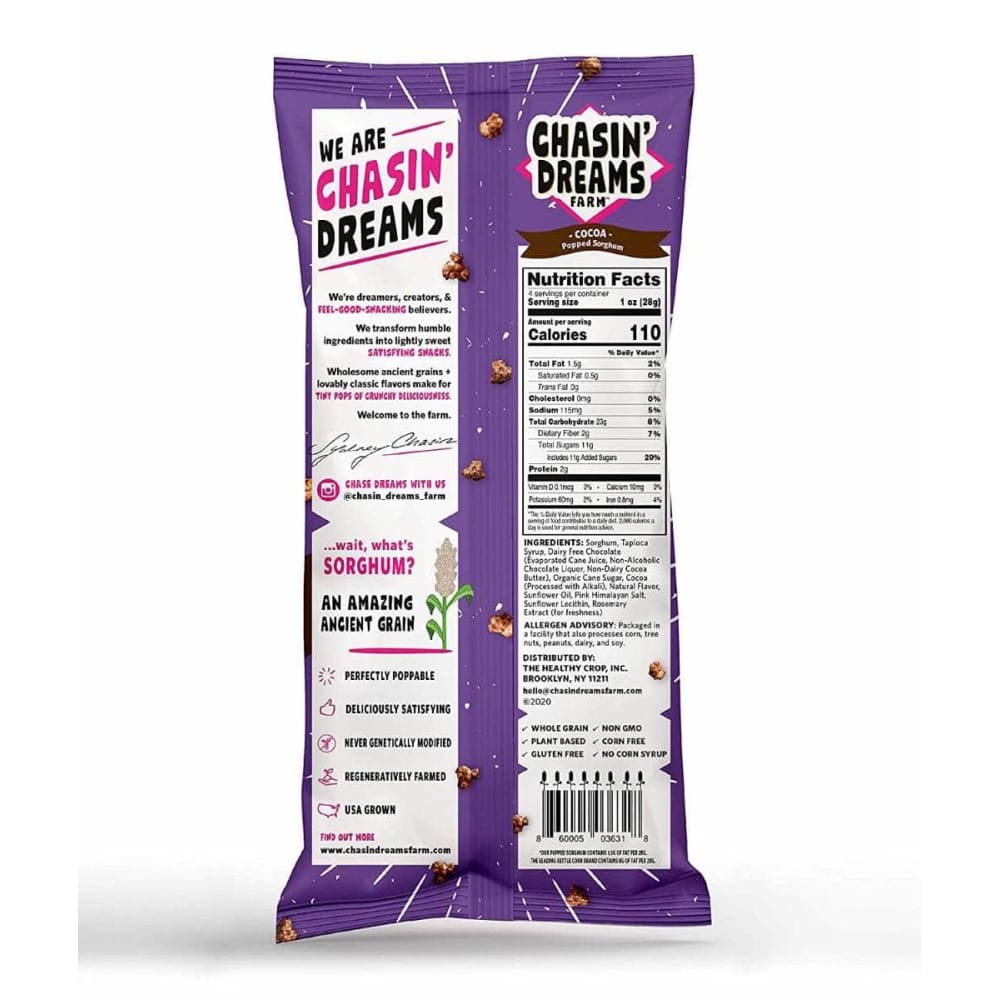 CHASIN DREAMS FARM Chasin Dreams Farm Cocoa Popped Sorghum, 4 Oz
