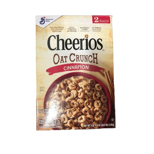 Cheerios Cinnamon Oat Crunch Breakfast Cereal, 59.5 oz - ShelHealth.Com