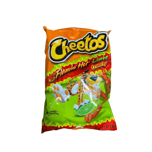 Cheetos Cheetos Crunchy Flamin' Hot Cheese Limon Flavored Snacks, 8.5 oz Bag