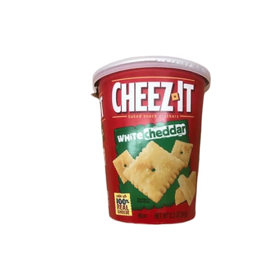 Cheez-It Baked Snack Cheese Crackers in a Cup, White Cheddar, Single Serve, 2.2 oz - ShelHealth.Com