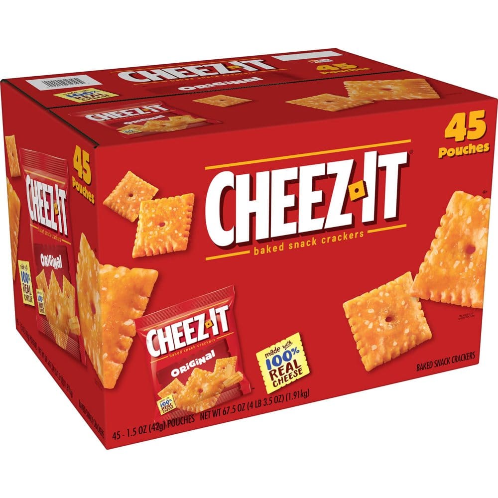 Cheez-It Baked Snack Cheese Crackers Original (67.5 oz. box 45 ct.) - Crackers - Cheez-It Baked